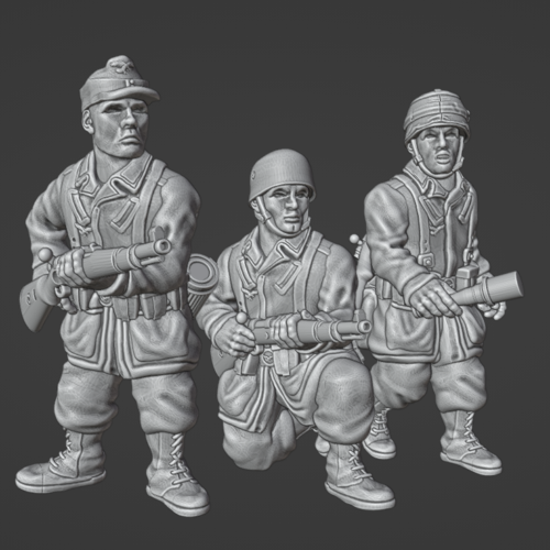 28mm German Fallschirmjager Rifle team 3