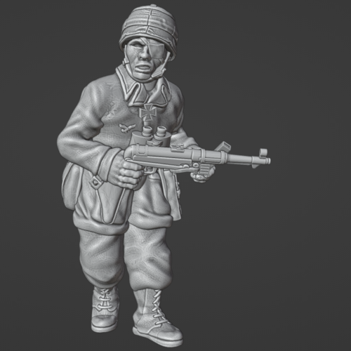 28mm German paratrooper officer SMG (MP40)