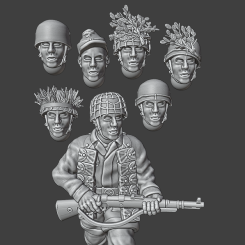 WW2 28mm Fallschirmjager reinforcement set 2 (modulhead)