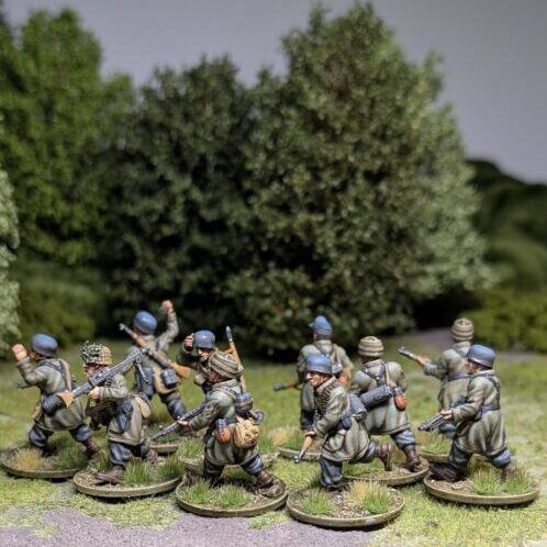 WW2 28mm German Fallschirmjager Complete Squad with modulhead option (10 bodies/10 heads)