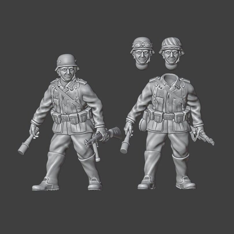 28mm German early infantry – Free test miniature
