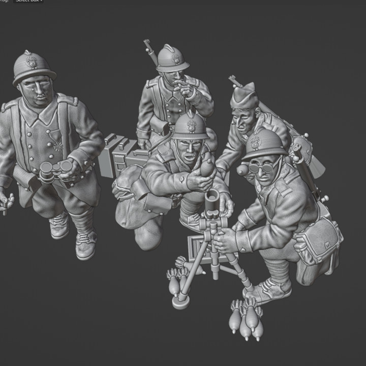 WWII 28mm Brandt 60mm Reserve Mortar